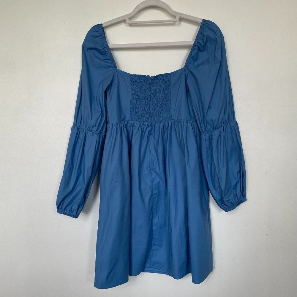 Reformation Michaela Mini Dress in Azure - Size 6 - Picture 2 of 8